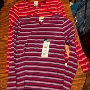 NWT Set of 2 Girls Striped Long Sleeve Tops